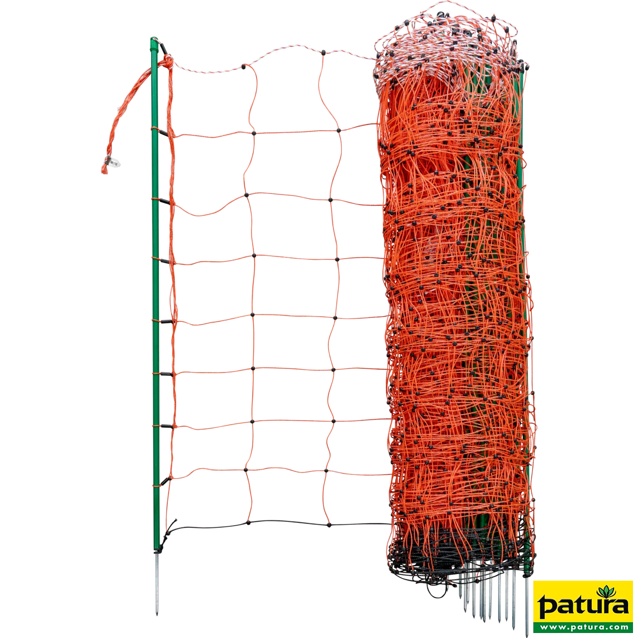 Tornado Elektrozaunnetz orange, h=108 cm Einzelspitze, 50 m