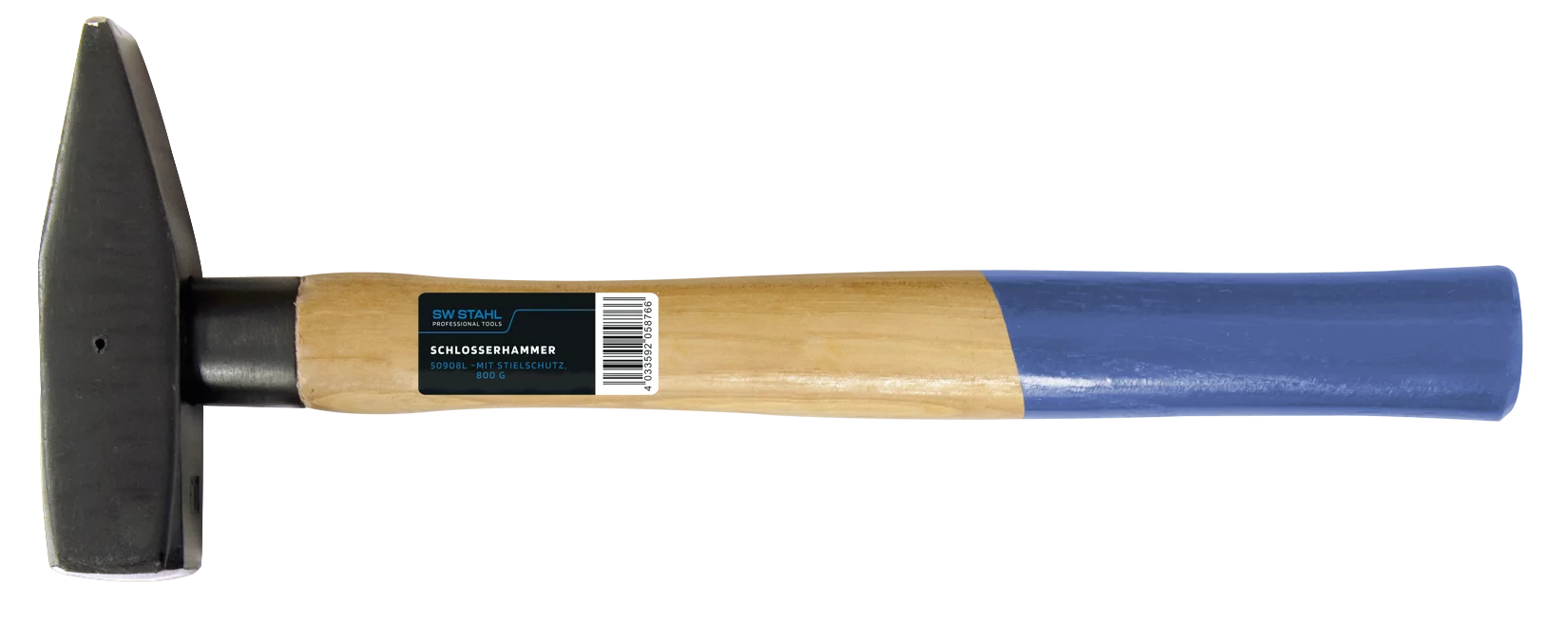 Schlosserhammer, mit Stielschutz, 800 g