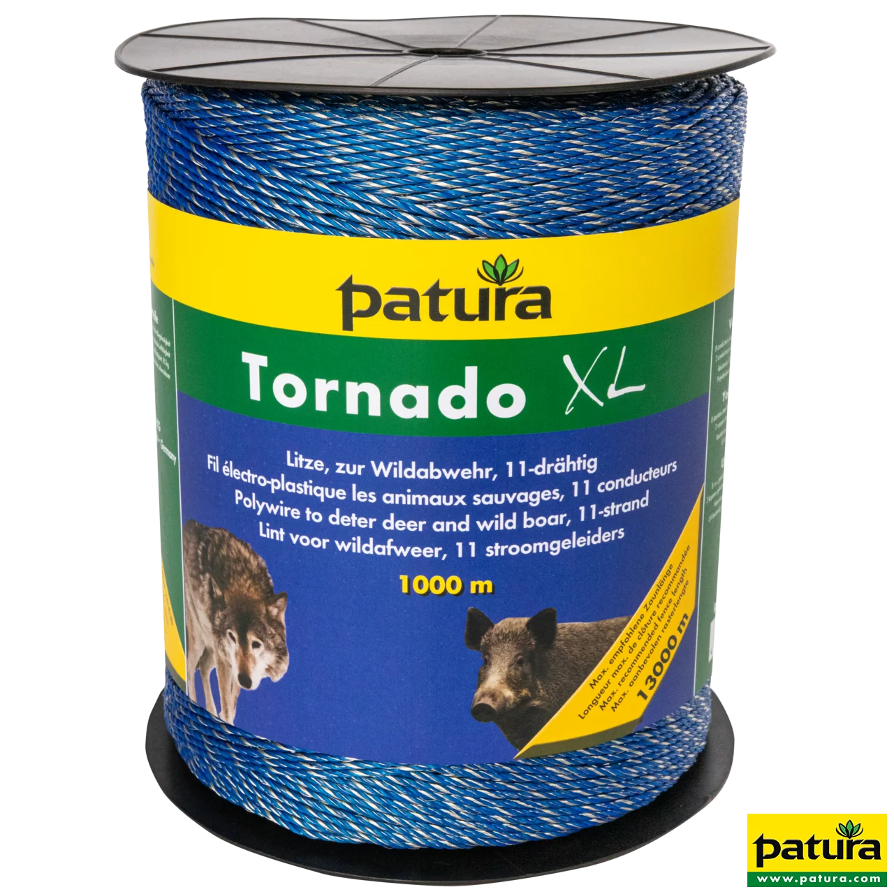 Tornado XL Litze, 1000 m Rolle 8 Niro 0,20 mm, 3 Cu 0,30 mm, blau