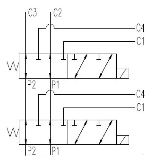 8/3-Wege-Hydraulikventil, G 3/8", 12 V DC