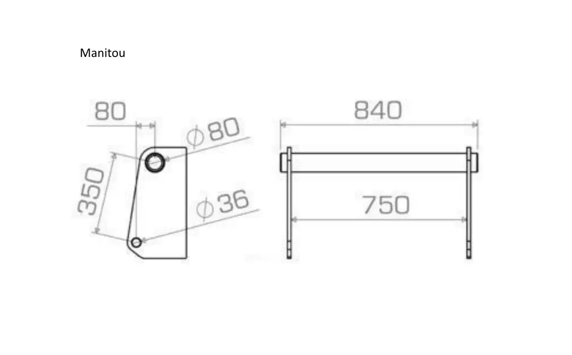 Koppelrahmen für Manitou Lader