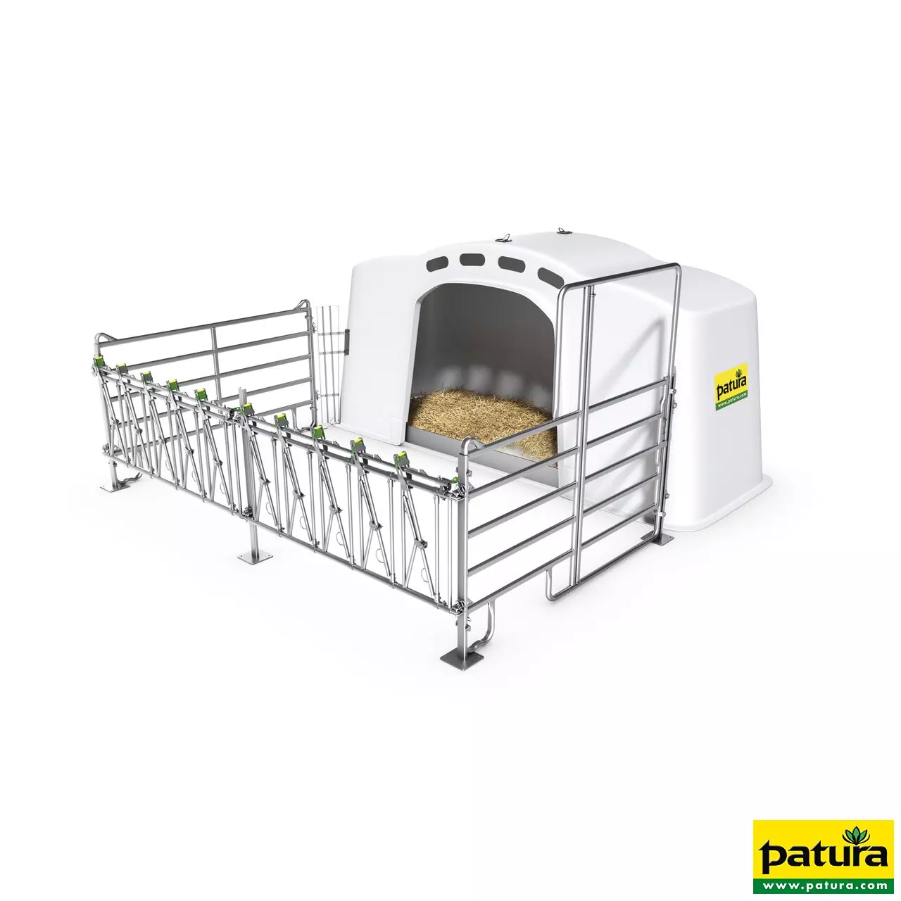 Kälberhütte XXL mit Profi-Umzäunung