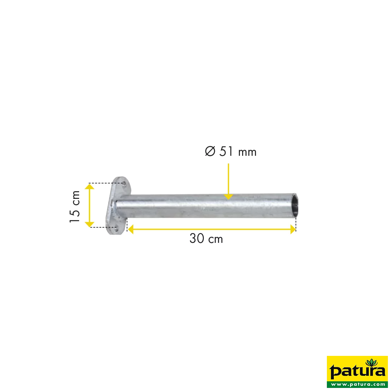Einschub Compact einfach Wandhalter für Rohr d= 60 mm Wandhalter für Rohr 60 x 60 mm