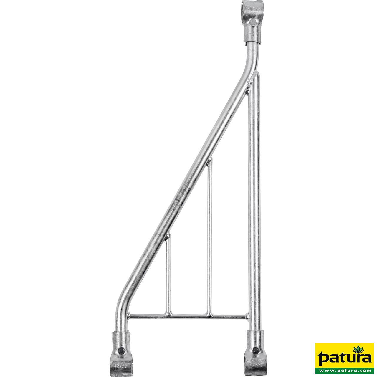 Anfangs- und Endstück Kälber-Schrägfressgitter modular mit 3 T-Schellen