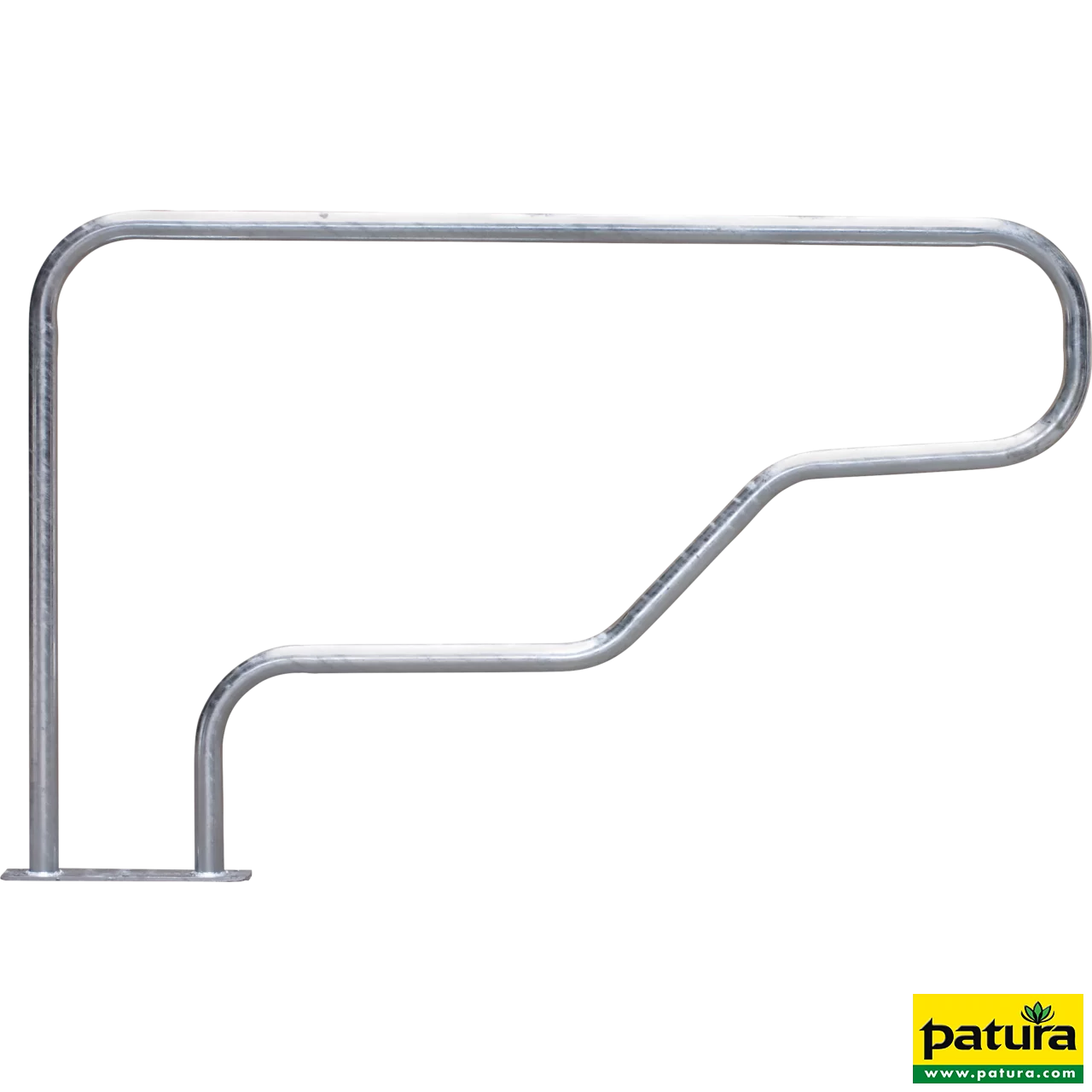 Liegeboxenbügel Classic, d=60,3 mm mit Bodenplatte, L= 2,05 m, H= 1,15 m